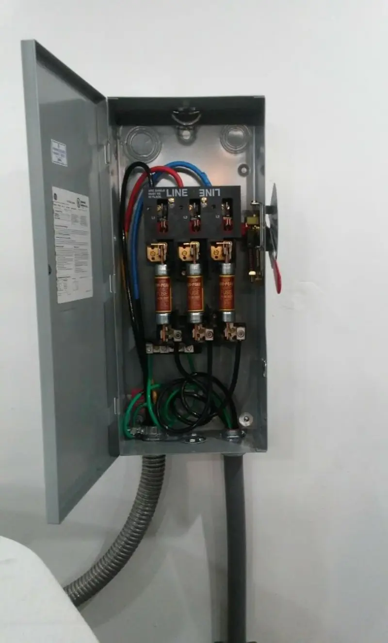 Three-phase disconnect switch installed for Electrical Wiring & Rewiring in Seekonk